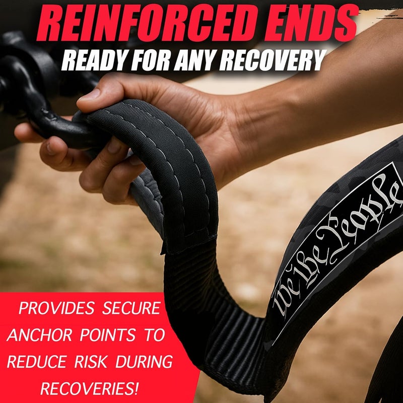 Straight Jacket Crew 3" X 20' Heavy Duty Tow Strap - 30,000 Lb Break Strength Recovery Strap for Truck, SUV, Jeep & Off-Road Use | Reinforced Loops, Abrasion Sleeve & Carry Bag Included. - Image 2